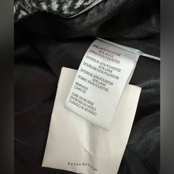 Calvin Klein Wool Herringbone Jacket Black/White in Size PXXS - Picture 8 of 8